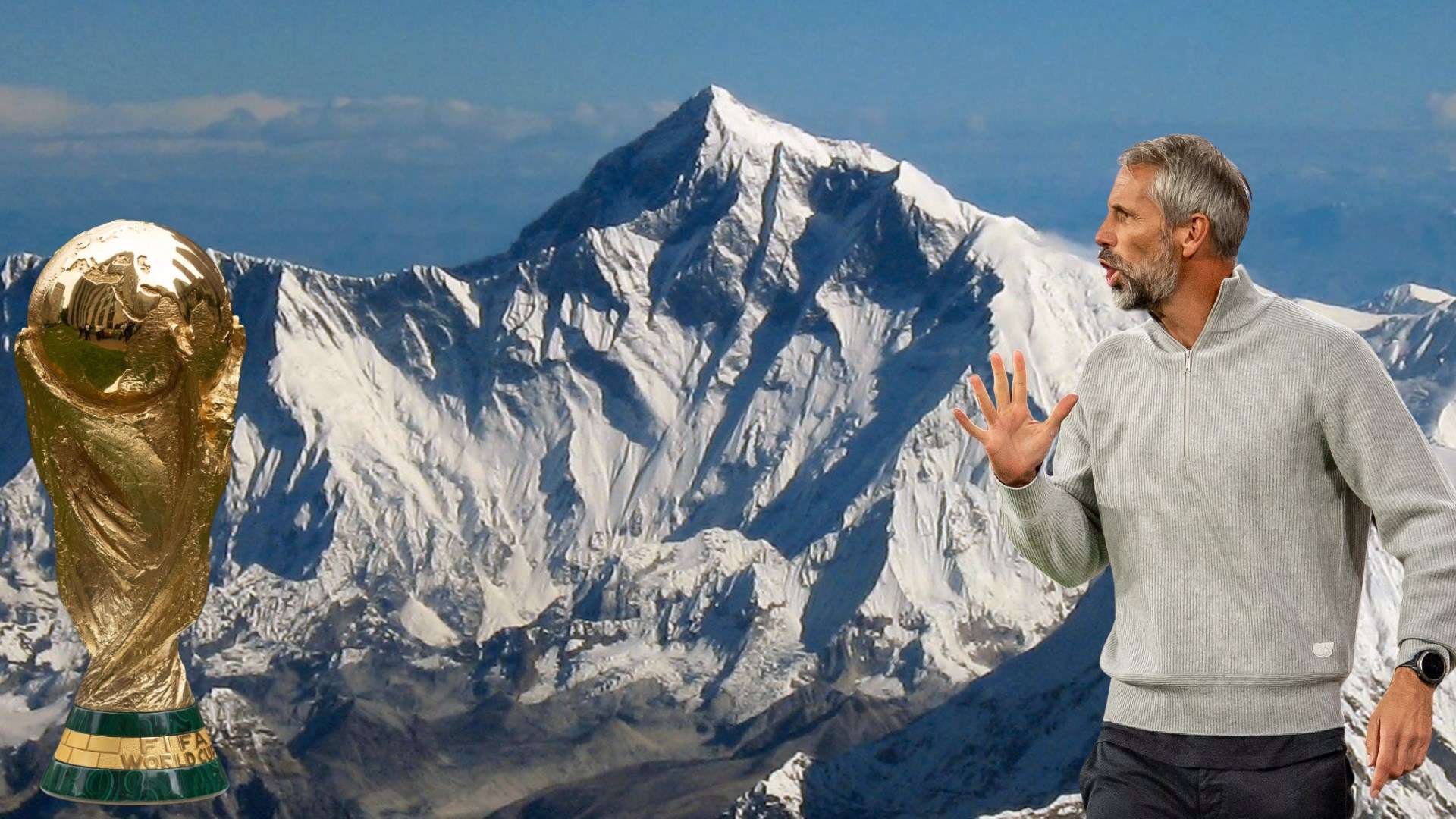 Mount Everest, Marco Rose, World Cup Trophy