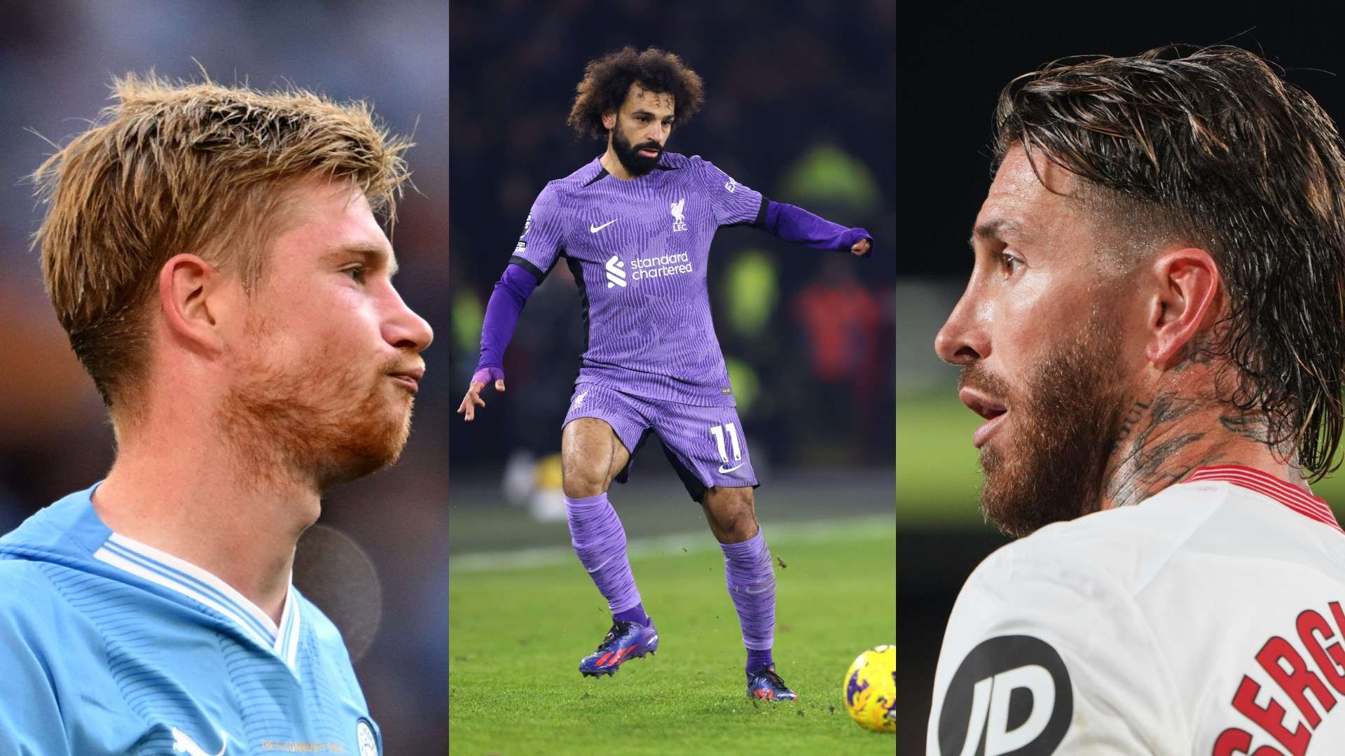 Kevin De Bruyne - mohamed salah - sergio ramos