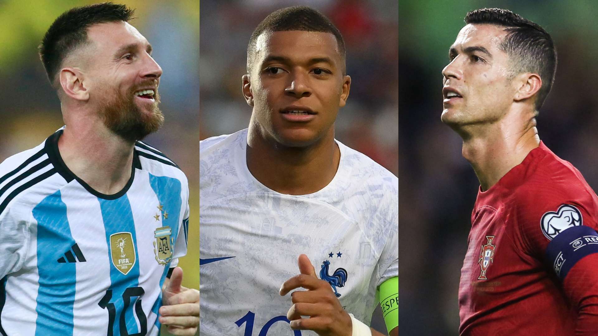 Lionel Messi Kylian Mbappe Cristiano Ronaldo 2023