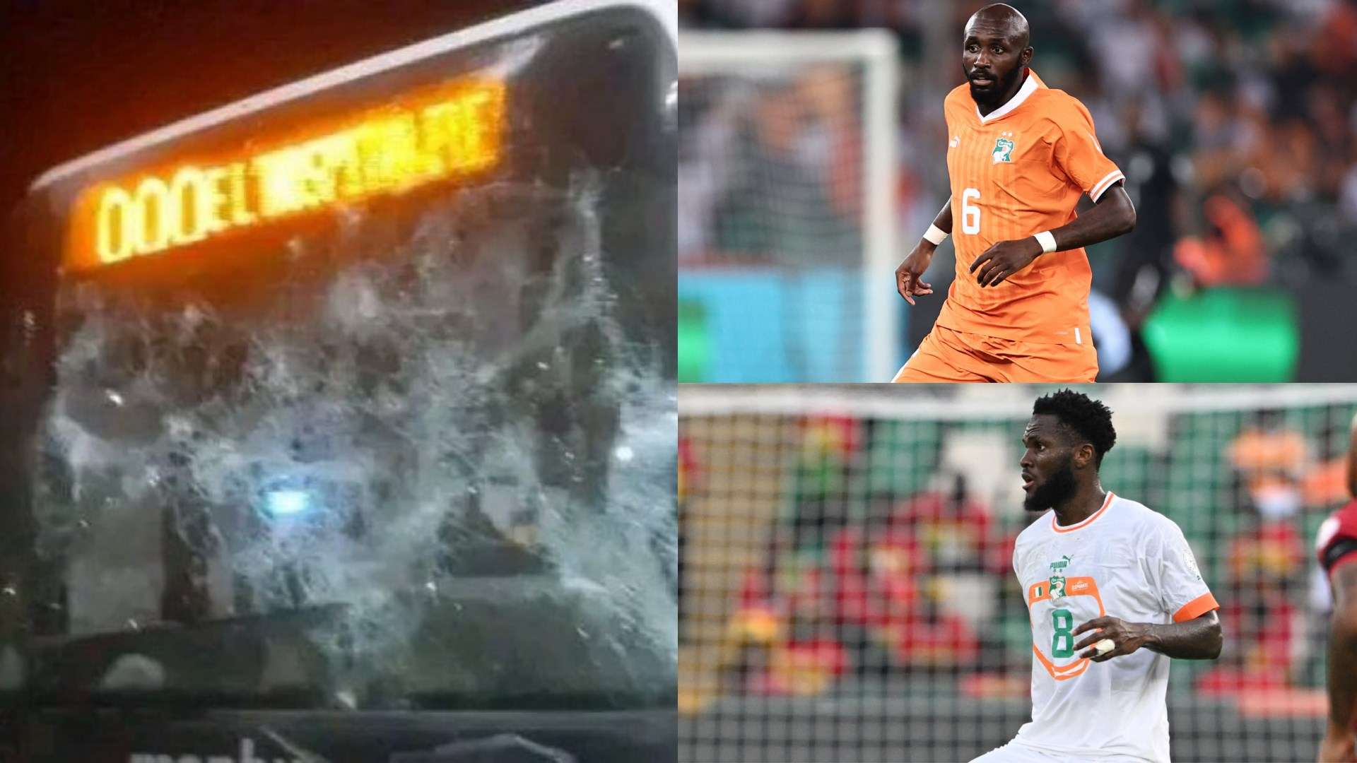 Seko Fofana Frank Kessie Ivory Coast AFCON 2023 destroyed SOTRA Bus