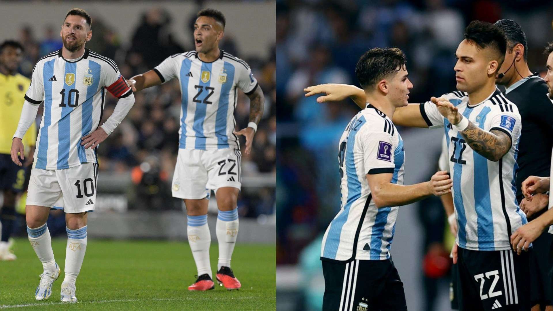 Lionel Messi Julian Alvarez Lautaro Martinez Argentina