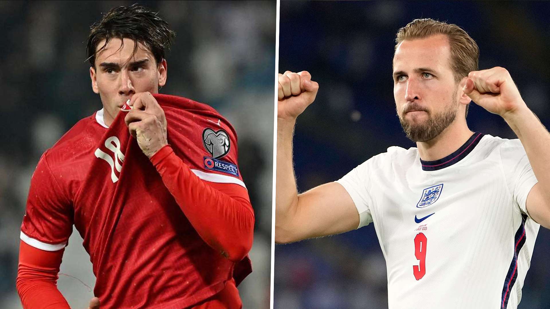 Dusan Vlahovic Harry Kane Serbia England