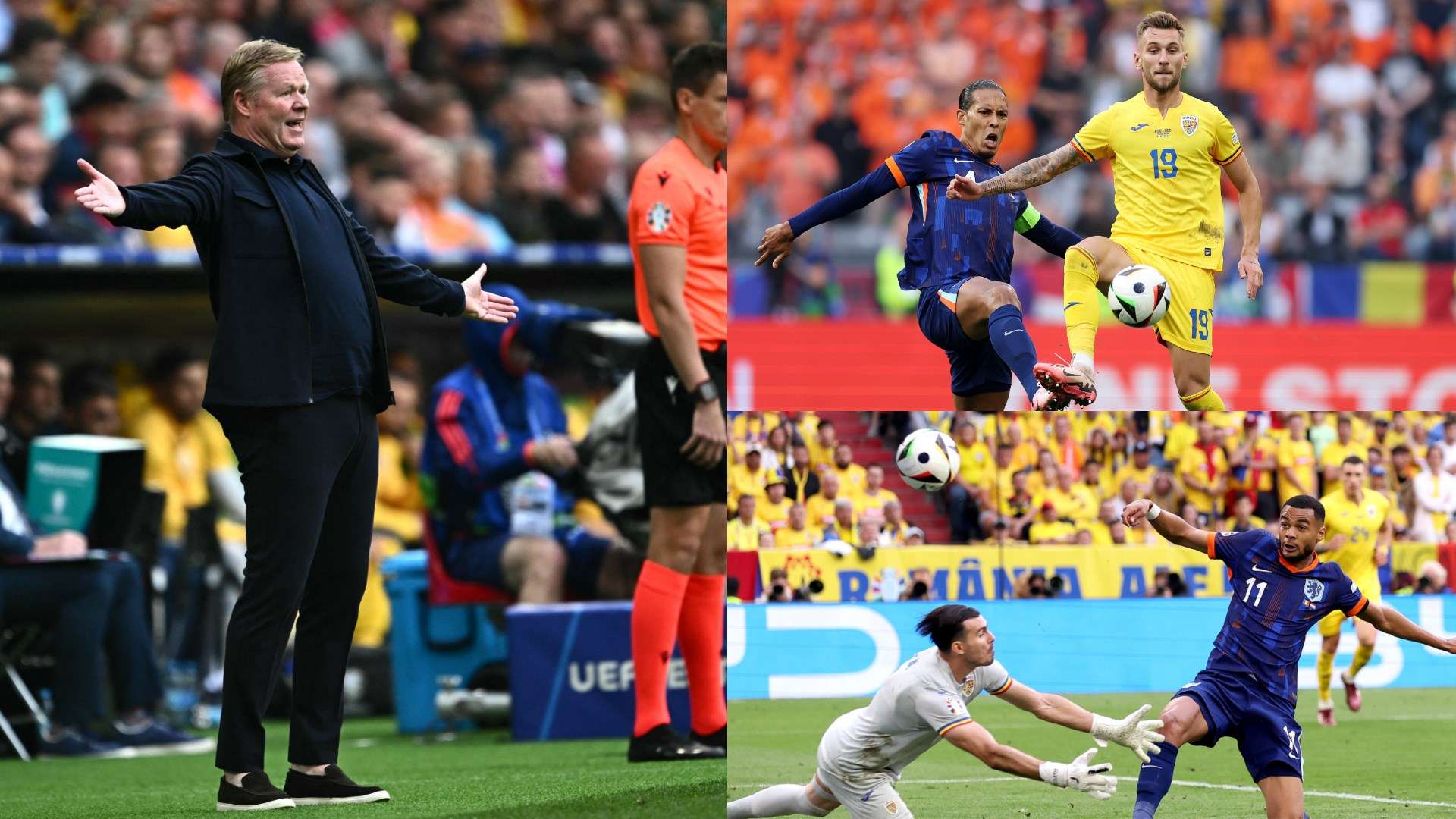 Ronald Koeman Virgil van Dijk Cody Gakpo Netherlands Romania Euro 2024