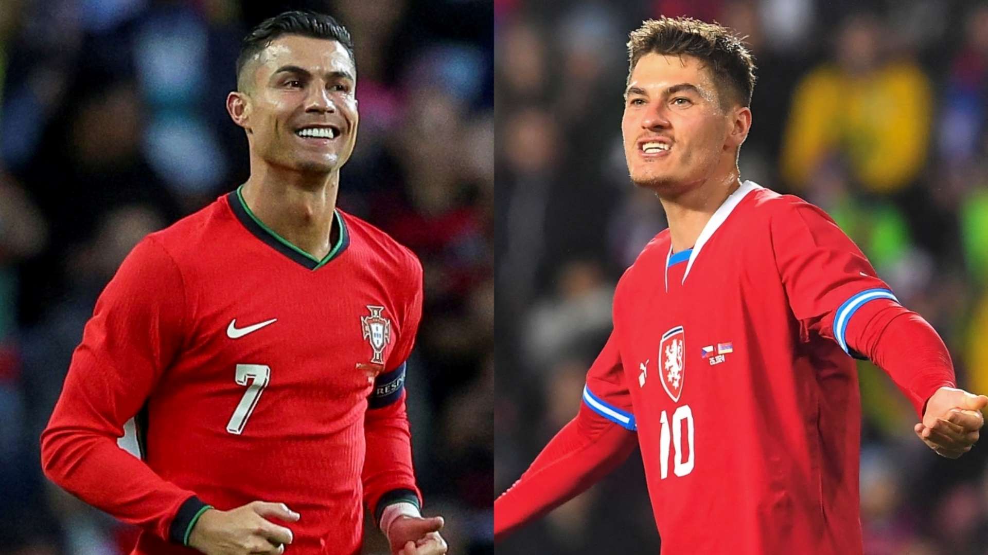 Cristiano Ronaldo Portugal Patrik Schick Czech Republic