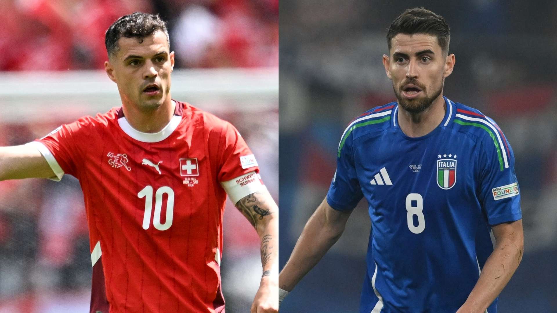 Granit Xhaka Switzerland Jorginho Italy