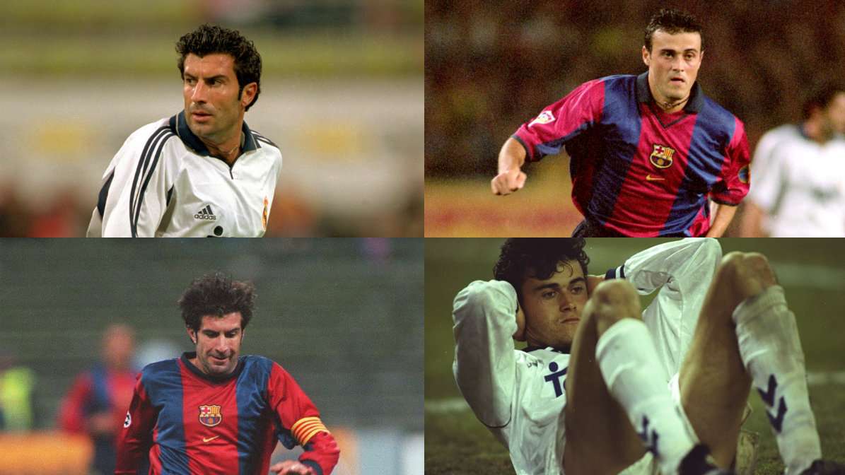 GFX Info Collage Luis Enrique Luis Figo Barcelona Real Madrid