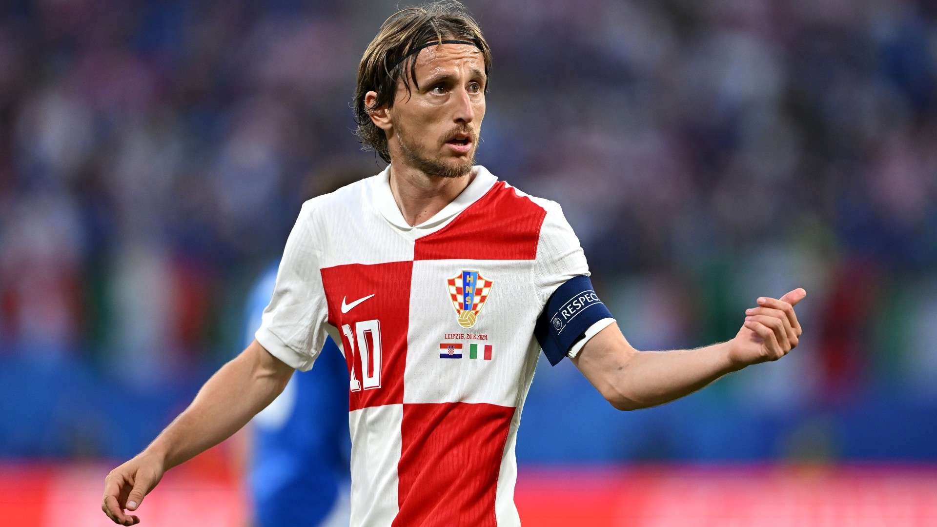 Luka Modric of Croatia looks on