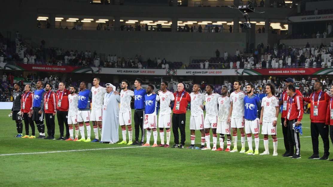 UAE National Team after their win against the Australians